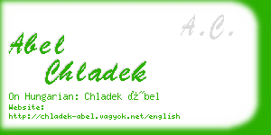 abel chladek business card
